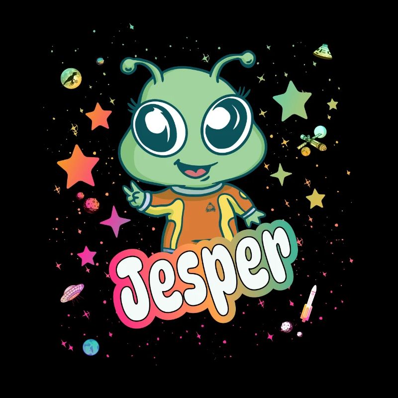 JESPER - Beautiful boy name with cute alien