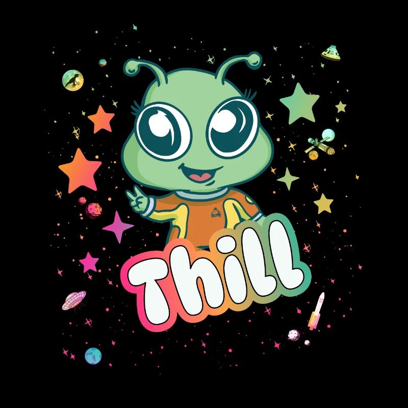 THILL - Beau nom de garçon avec un extraterrestre mignon