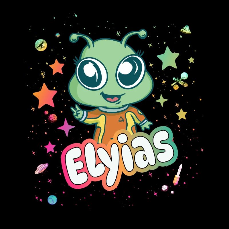 ELIYAS - Schöner Junge Name mit süßem Alien
