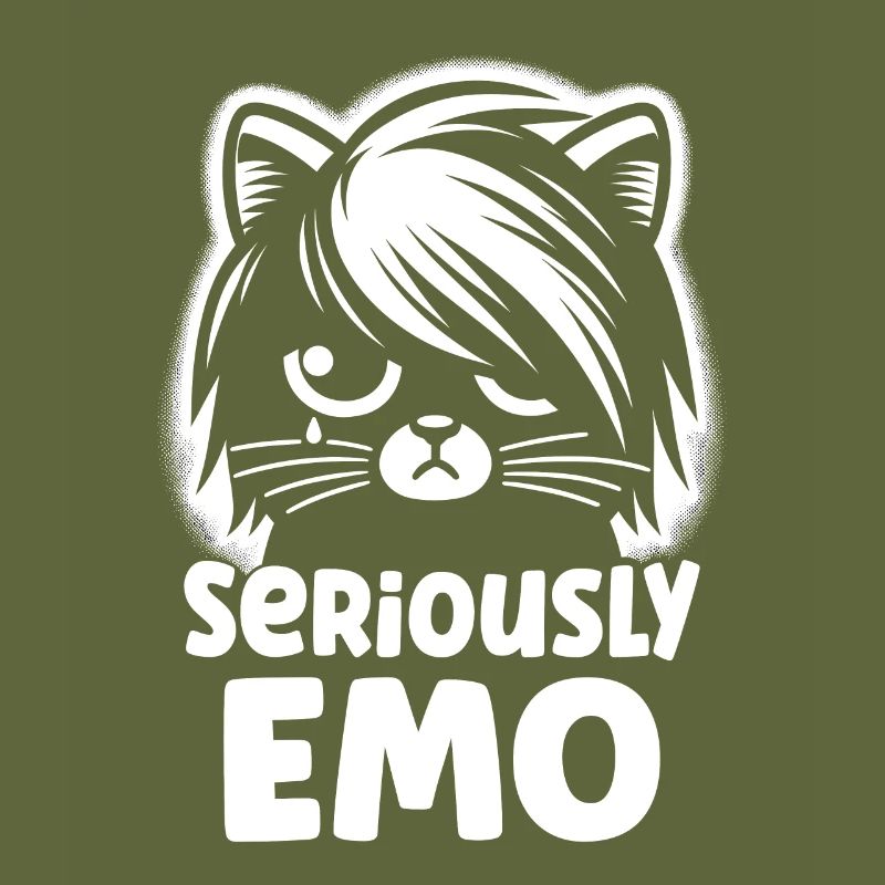 Emo Cat Design for Gothic Cat Lovers and