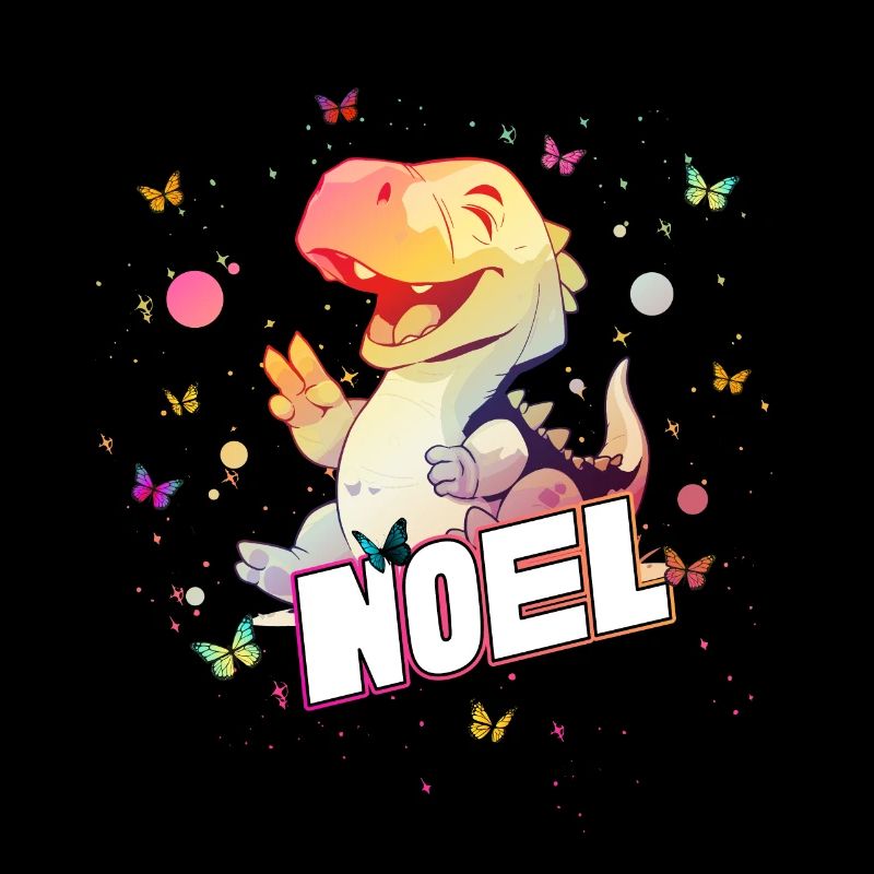 NOEL - Beau prénom de garçon avec mignon DINO T-REX