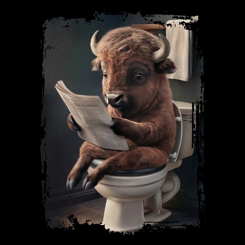 Bison-Toilette Geschenk