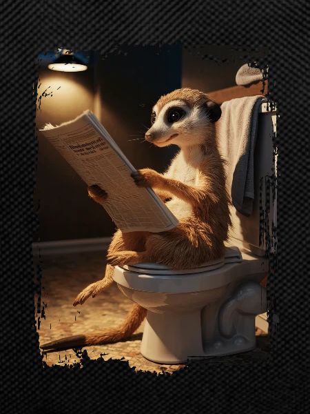 Erdmännchen-Toilette Geschenk