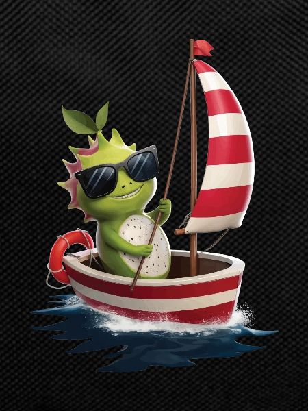 Obst Drachenfrucht Bootfahren Geschenk