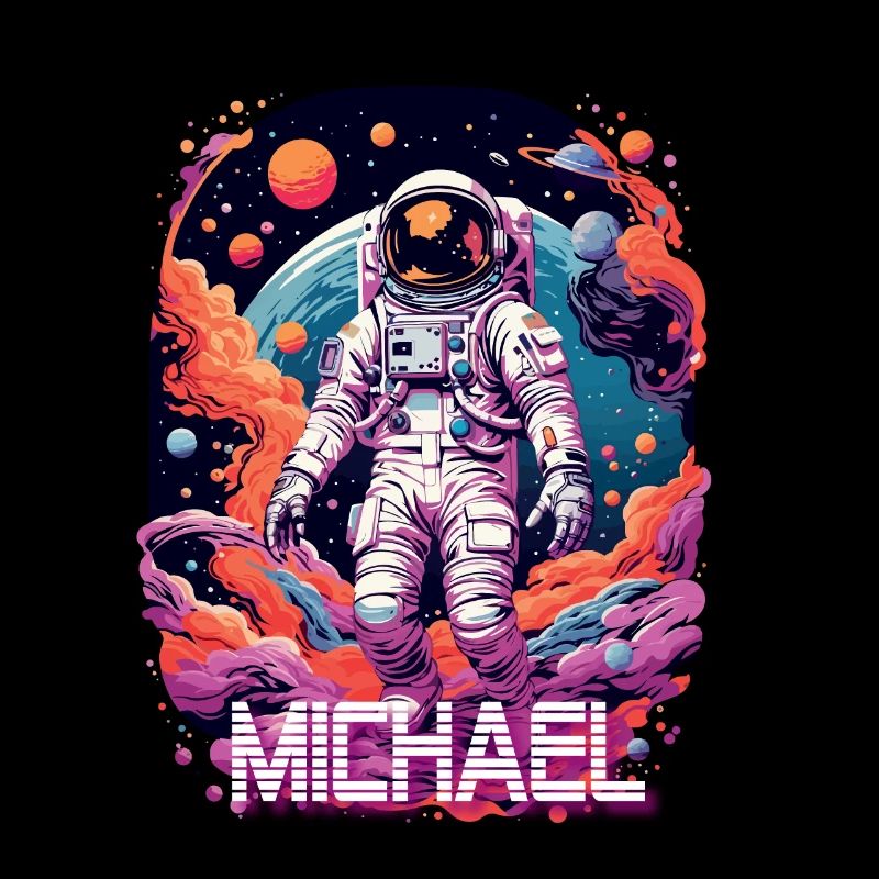 MICHAEL - Beautiful boy name with cool astronaut