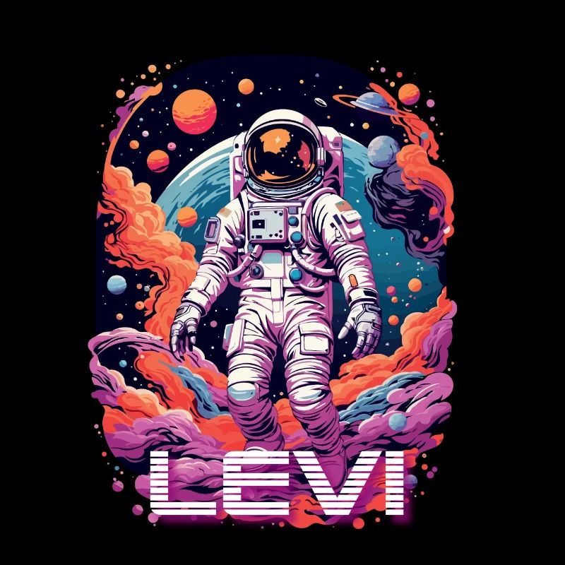 LEVI - Beautiful boy name with cool astronaut