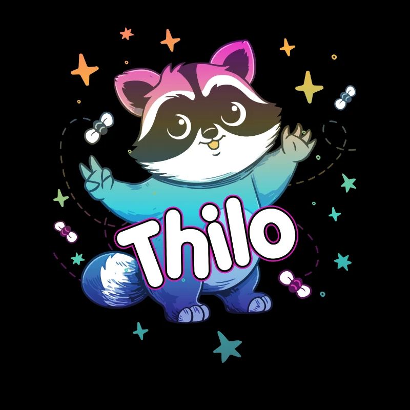 THILO - Beau nom de garçon avec un raton laveur mignon