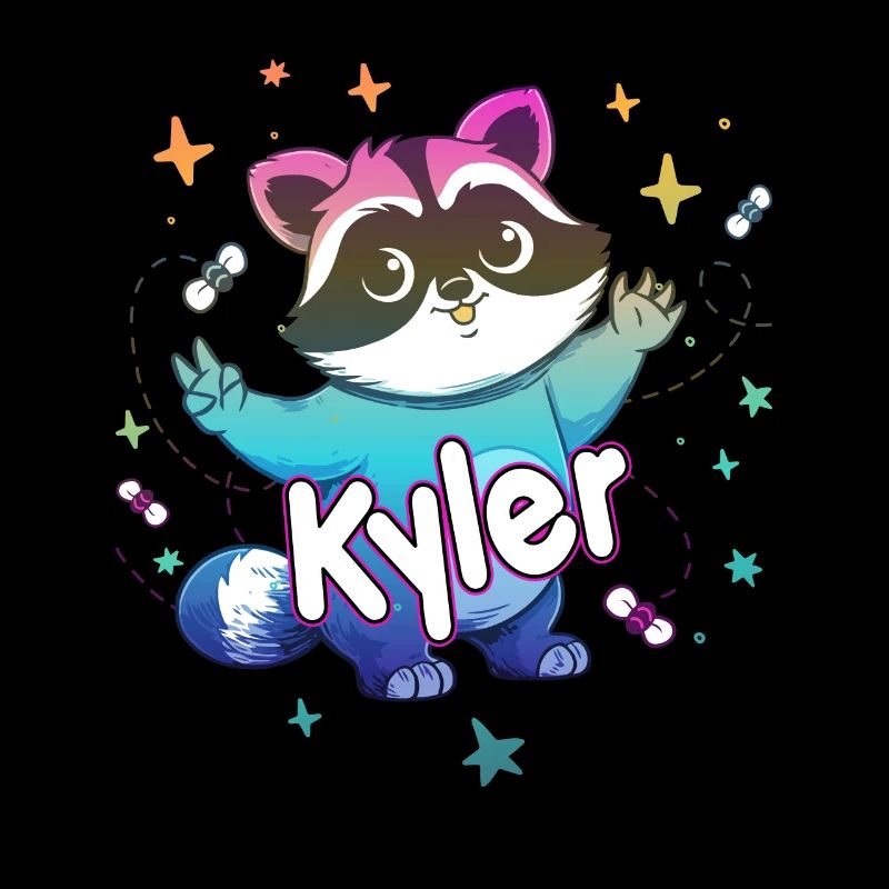 KYLER - Beau nom de garçon avec un raton laveur mignon