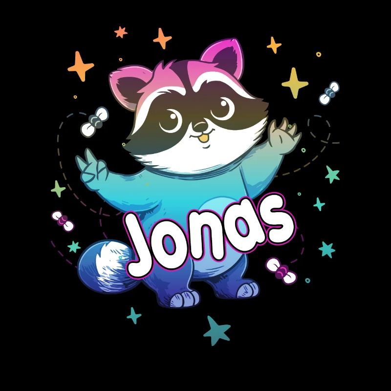 JONAS - Beau nom de garçon avec un raton laveur mignon