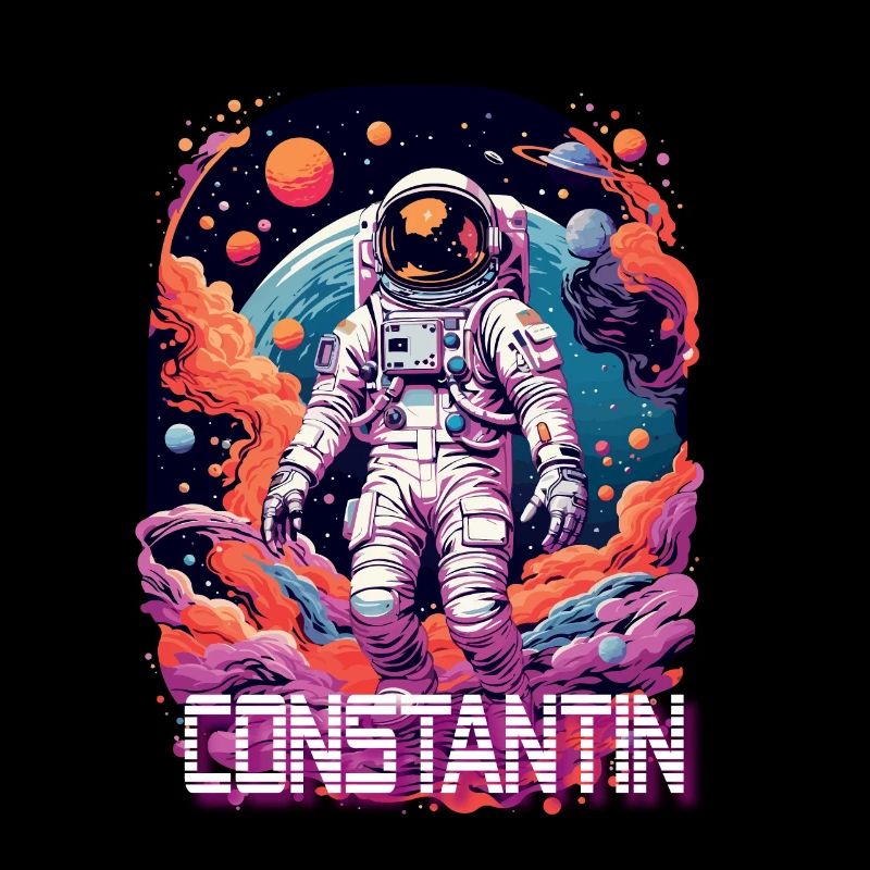 CONSTANTIN - Beautiful boy name with astronaut
