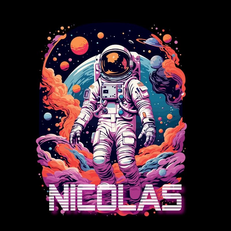 NICOLAS - Beau prénom de garçon avec astronaute cool