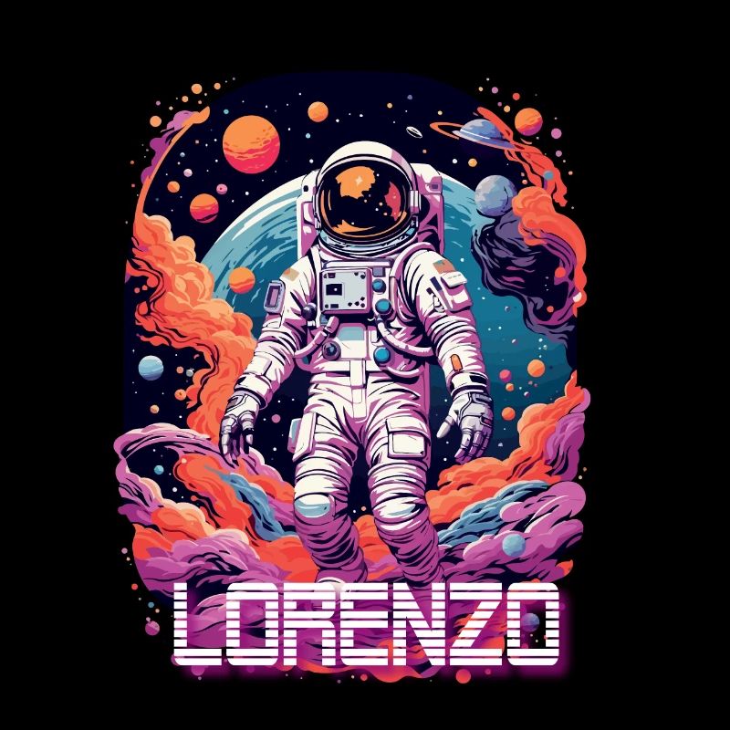 LORENZO - Beau prénom de garçon avec astronaute cool