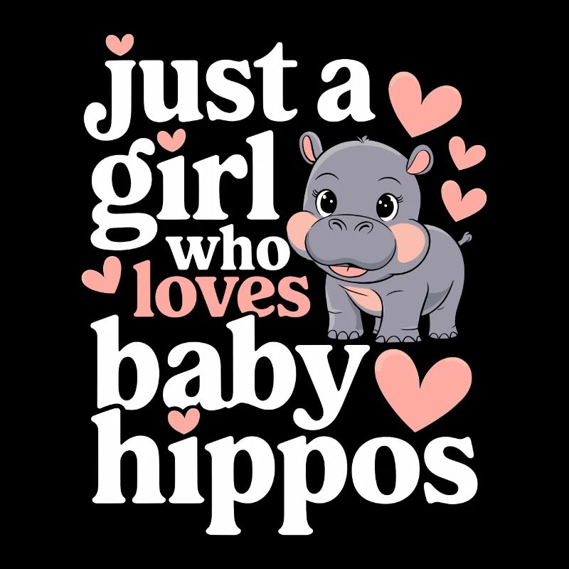 Adorable Baby Hippo Artwork for Hippo Lovers