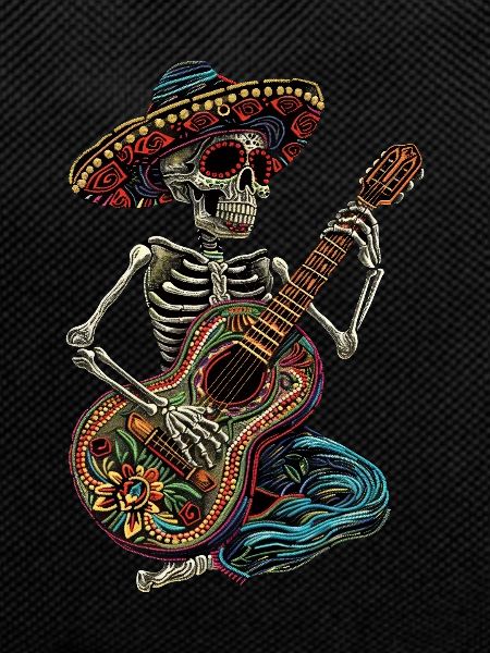 Mexican Skeleton Guitar