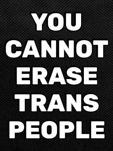 You cannot erase trans people