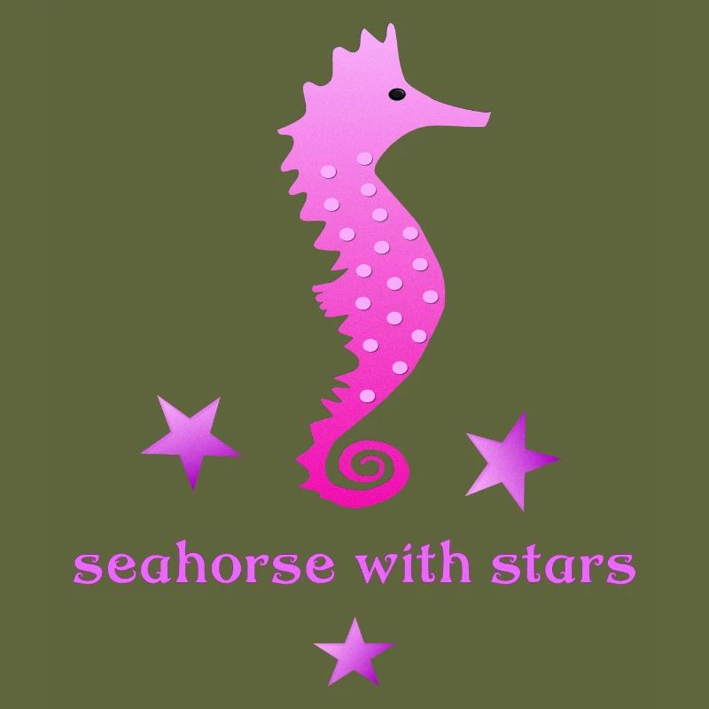 rosa Seepferdchen mit Sternchen