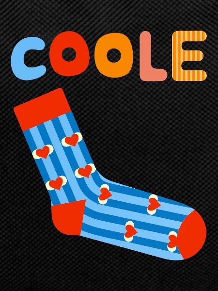 Cool sock - fun motivational design