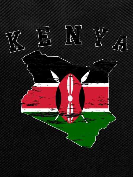 Kenya Wall Map Flag used