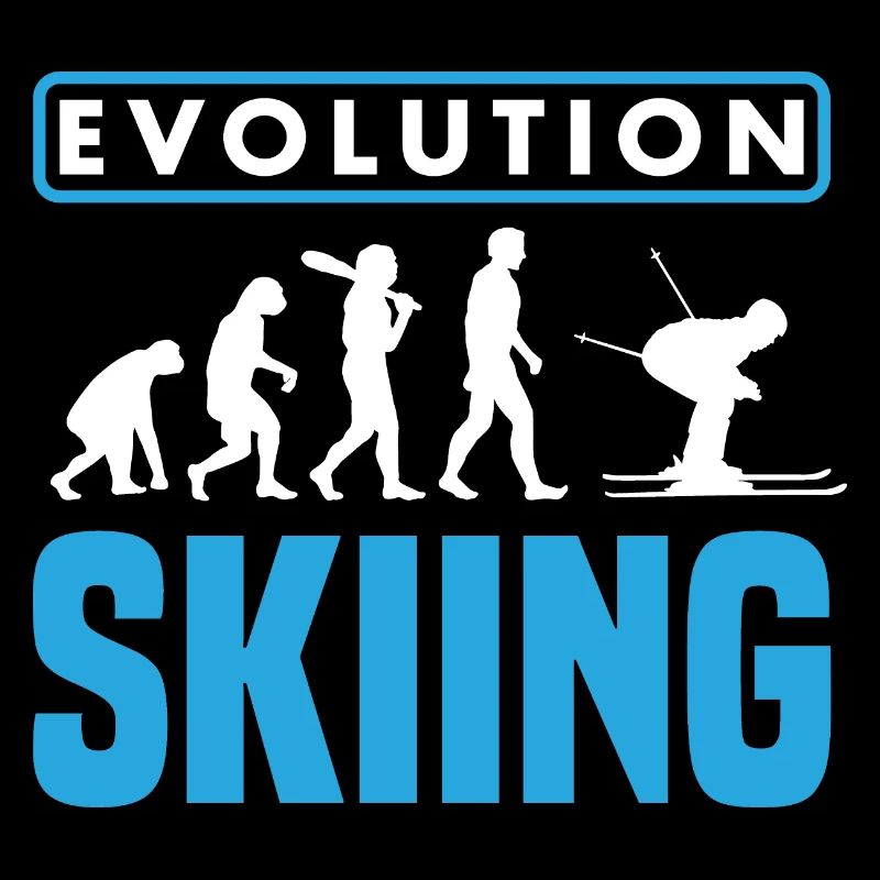 Skiing Evolution Vintag Winter Sport Ski