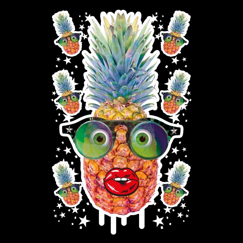 06 Crazy Pineapple in Love Sunglasses funny