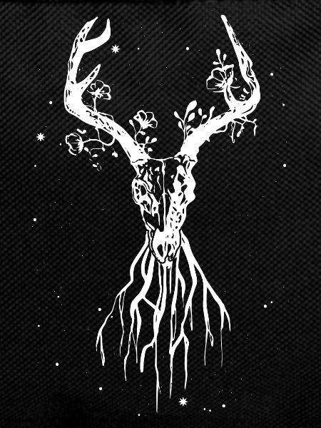 Mystical white deer skull
