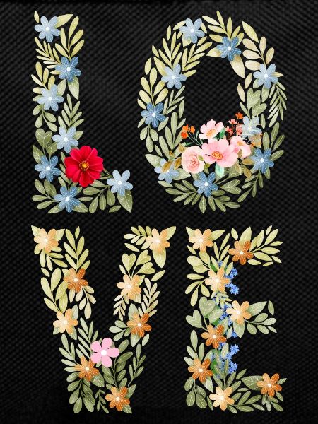 LOVE Floral Letters