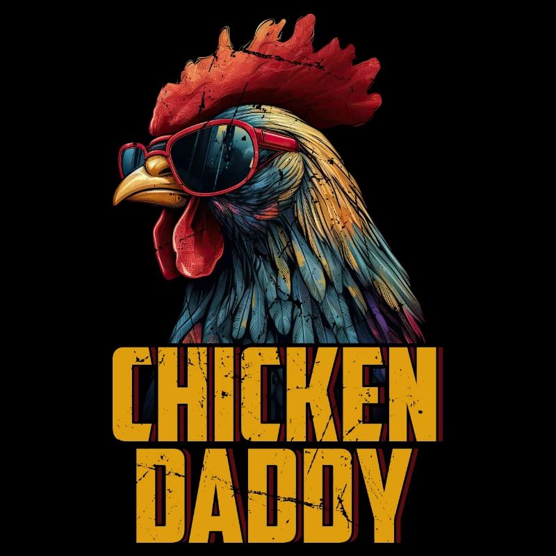 Chicken Daddy Chickens Father's Day Poultry Farmer Rooster