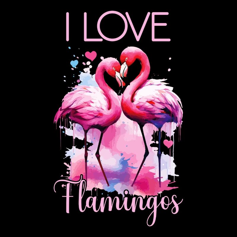 Flamingo I Love Liebe Paar Pärchen Romantisch Herz