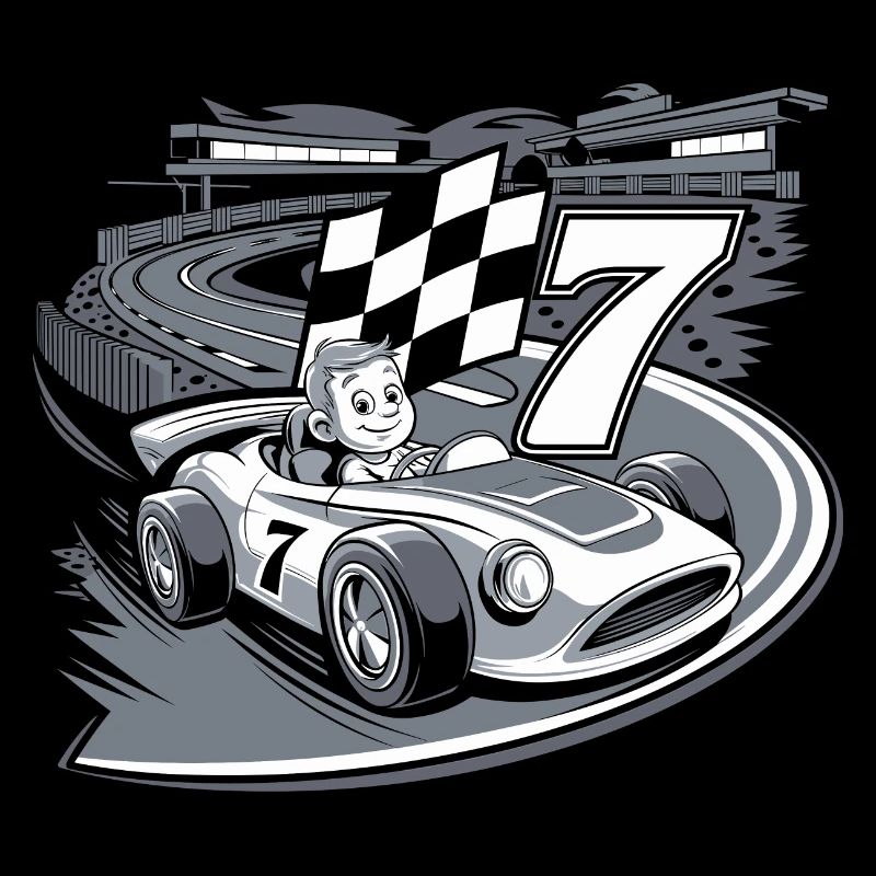 Thème de la voiture de course du 7e anniversaire pour les garçons