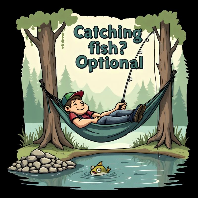 Attraper du poisson ? Optionnel! Chemise de pêche pêcheur