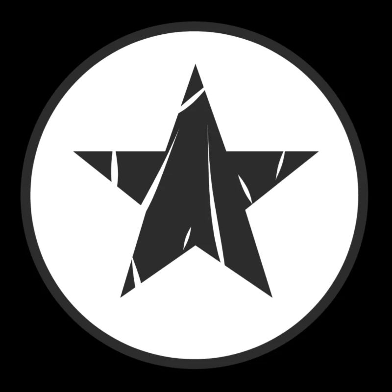 Étoile en noir
