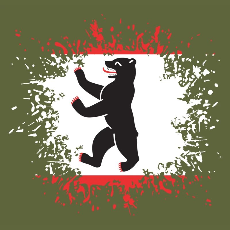 Drapeau, berlin, blot blot éclaboussures b