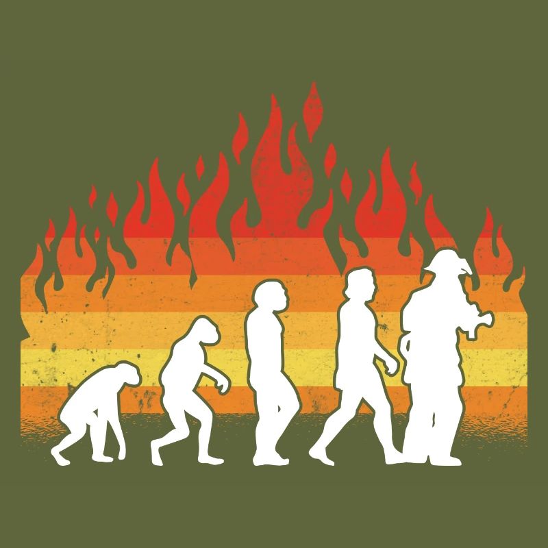 Evolution Pompier Rétro Métier de Pompier