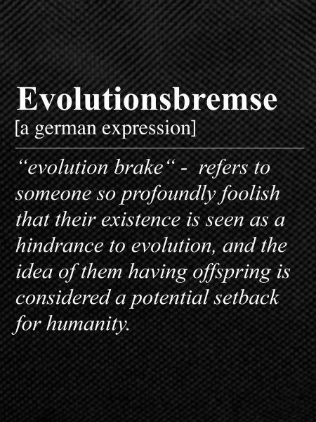 Evolutionary Brake Funny German Idiom