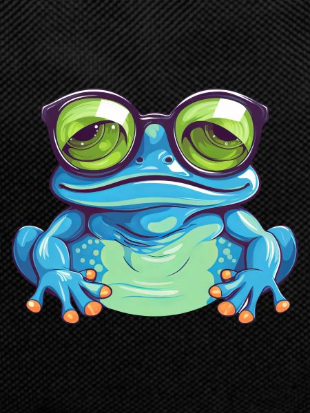 Süßer Frosch mit Brille – Nerdiges