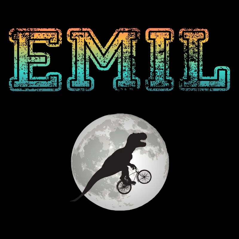 EMIL - Beautiful boy name with dinosaur