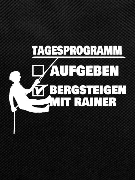 Berg mit rainer oder aufgeben
