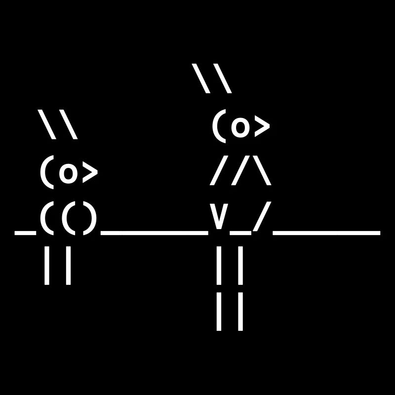 Ascii art - 2 birds