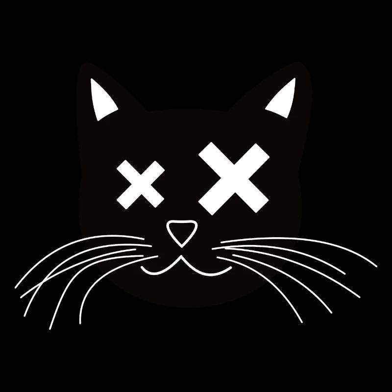 dunkle witzige Katze