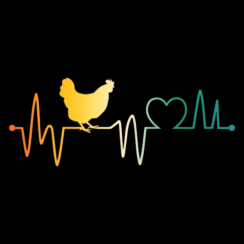 Chickens heartbeat hen