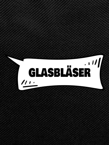 Glassblower as a speech bubble