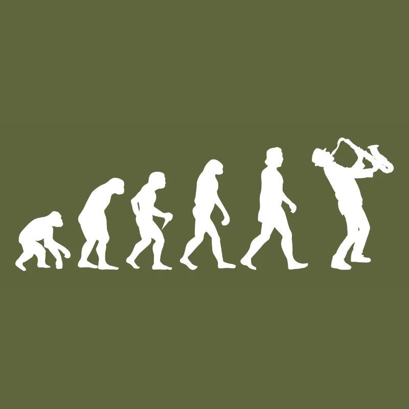 Evolution Saxophon Musiker Saxofon Geschenkidee