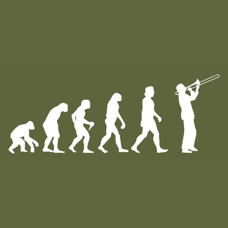 Evolution trombone musician trombonist gift idea