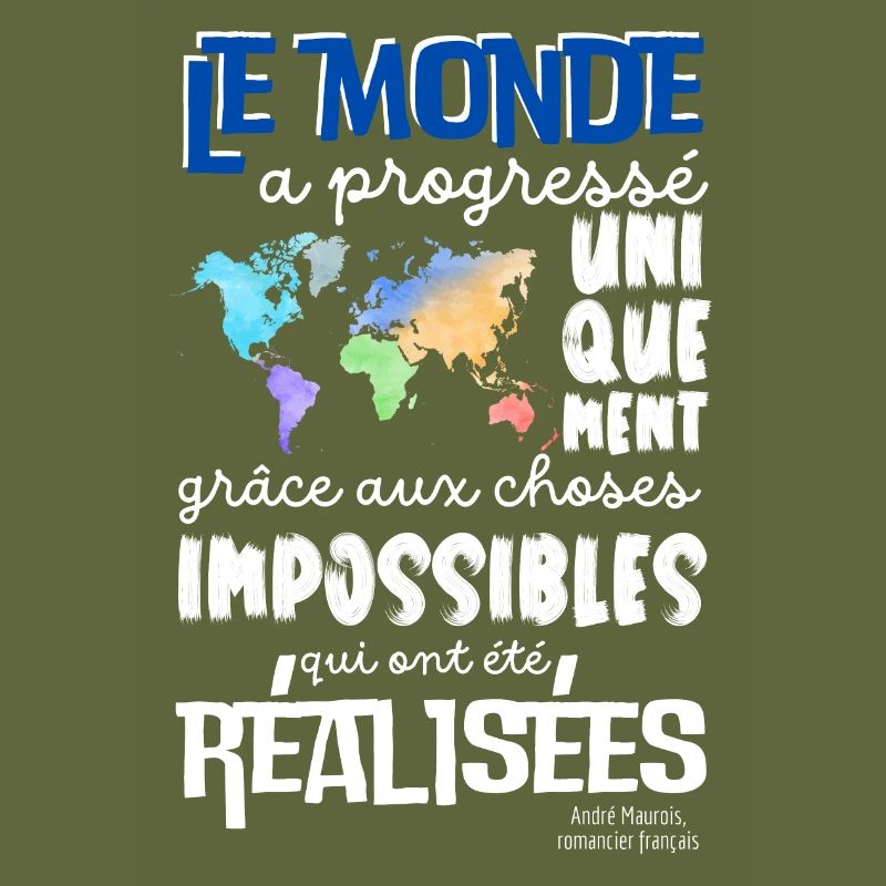 Citation Positive Le Monde a progressé WHITE