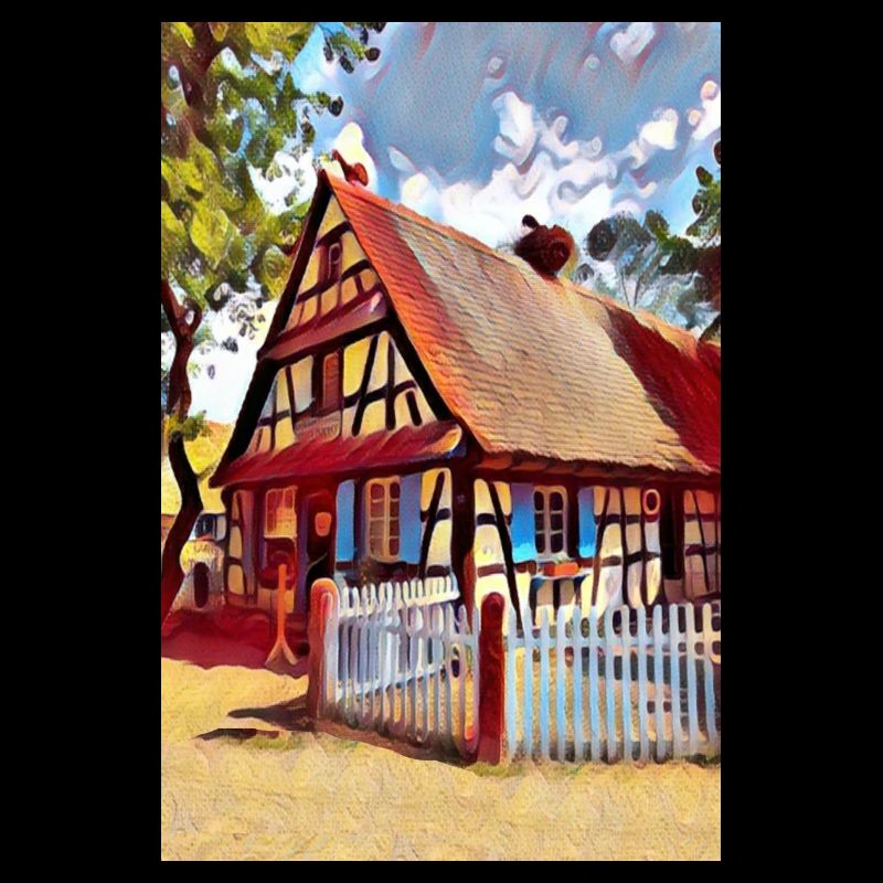 Alsatian House Drawing