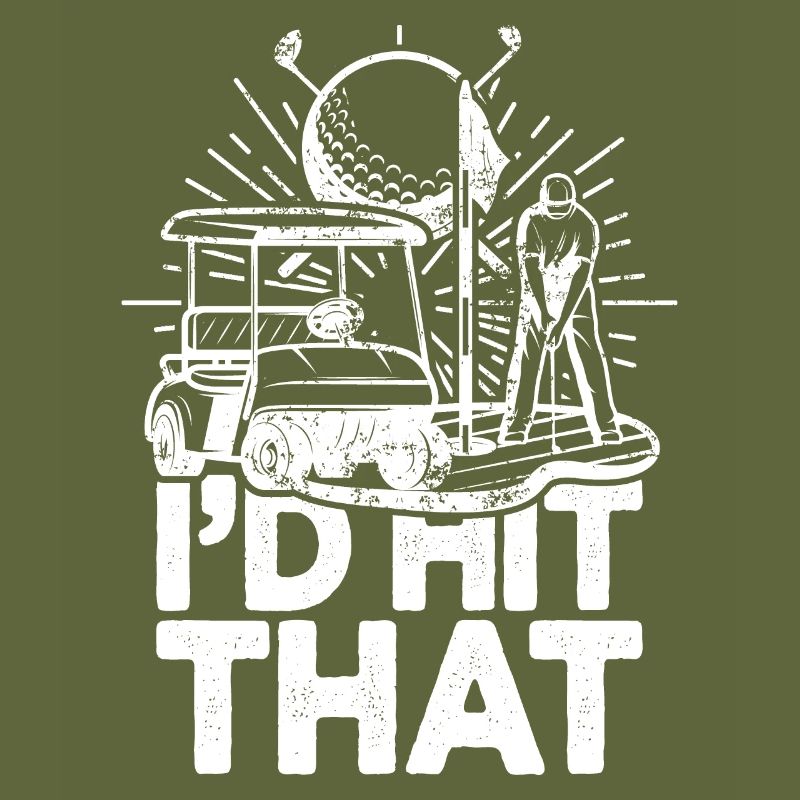 I'd Hit That Funny Golf Retro Golfer