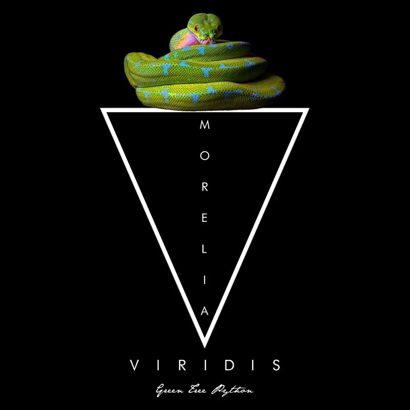 Green Tree Python Modern Geometric