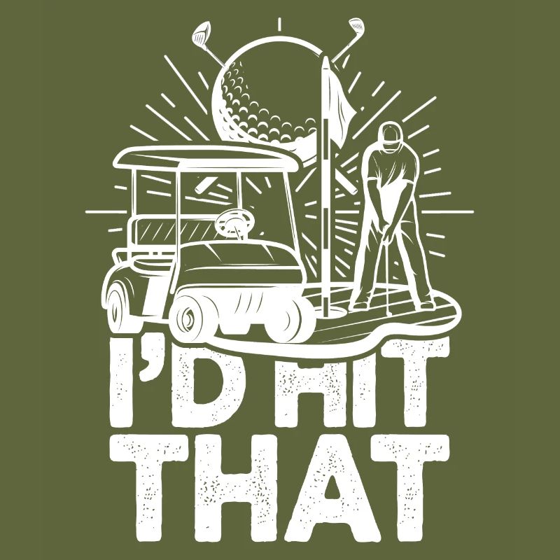 I'd Hit That Funny Golf Retro Golfer