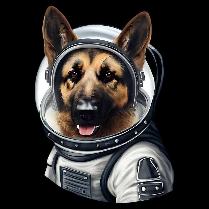 German Shepherd Astronaut