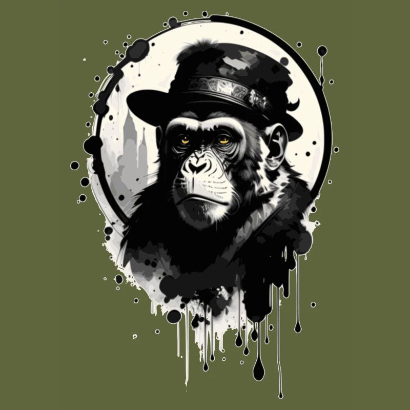 Monkey with hat